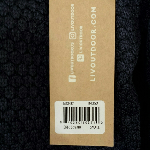 NWT Liv Outdoor Men's Blue Textured Knit 1/4 Zip Pullover S - Picture 11 of 14